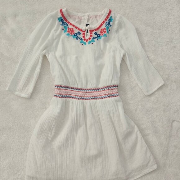 NWOT Janie & Jack Girl's Cotton Embroidered Smocked Dress - Picture 3 of 4